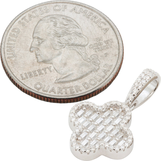 0.9ctw Moissanite Clover Pendant