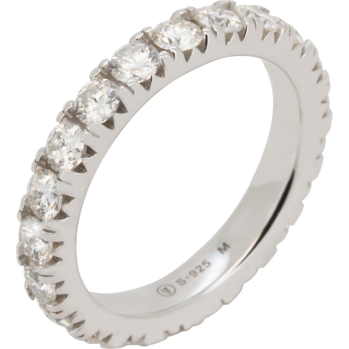 2ctw 3.5mm Moissanite Eternity Ring Size 9