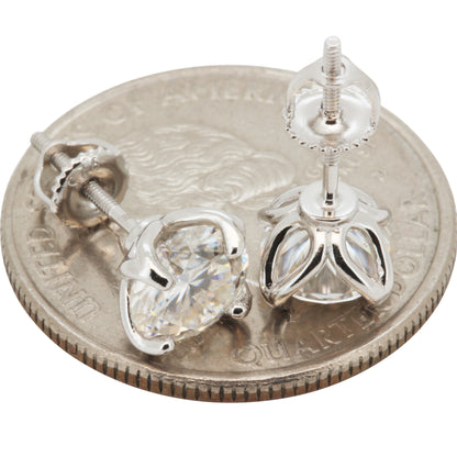 7mm 2.5ctw Moissanite Solitaire Studs