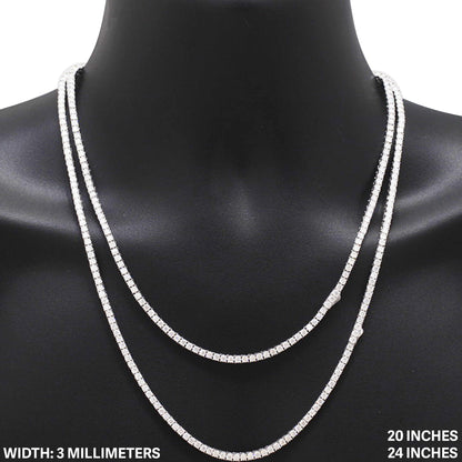 3mm Moissanite Tennis Chain 20"