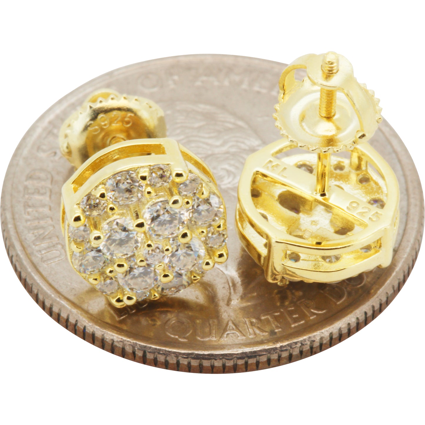 9.5mm Moissanite Cluster Studs