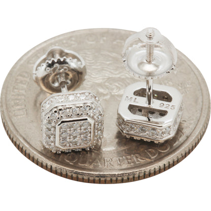7mm Moissanite Square Studs