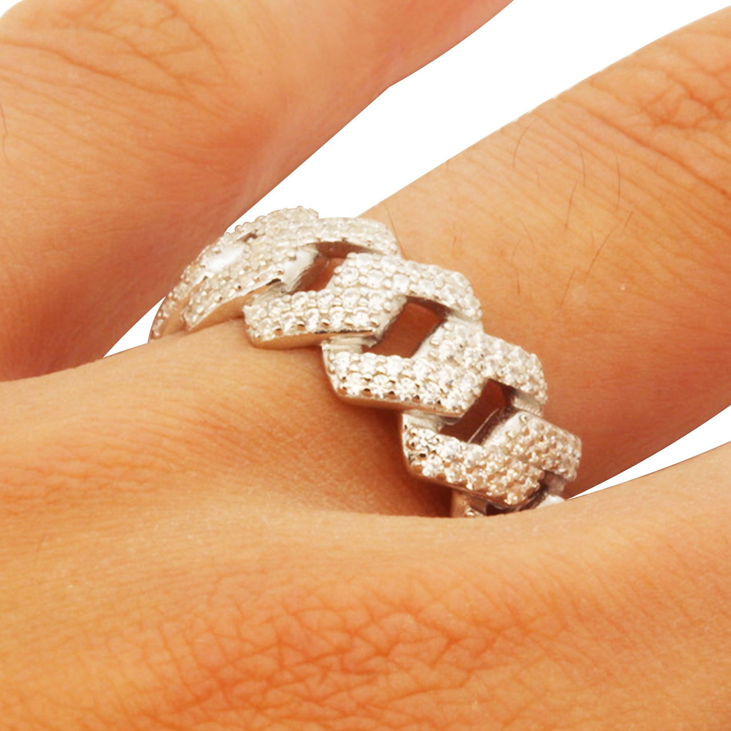 Cuban Link Ring (925 Sterling Silver)