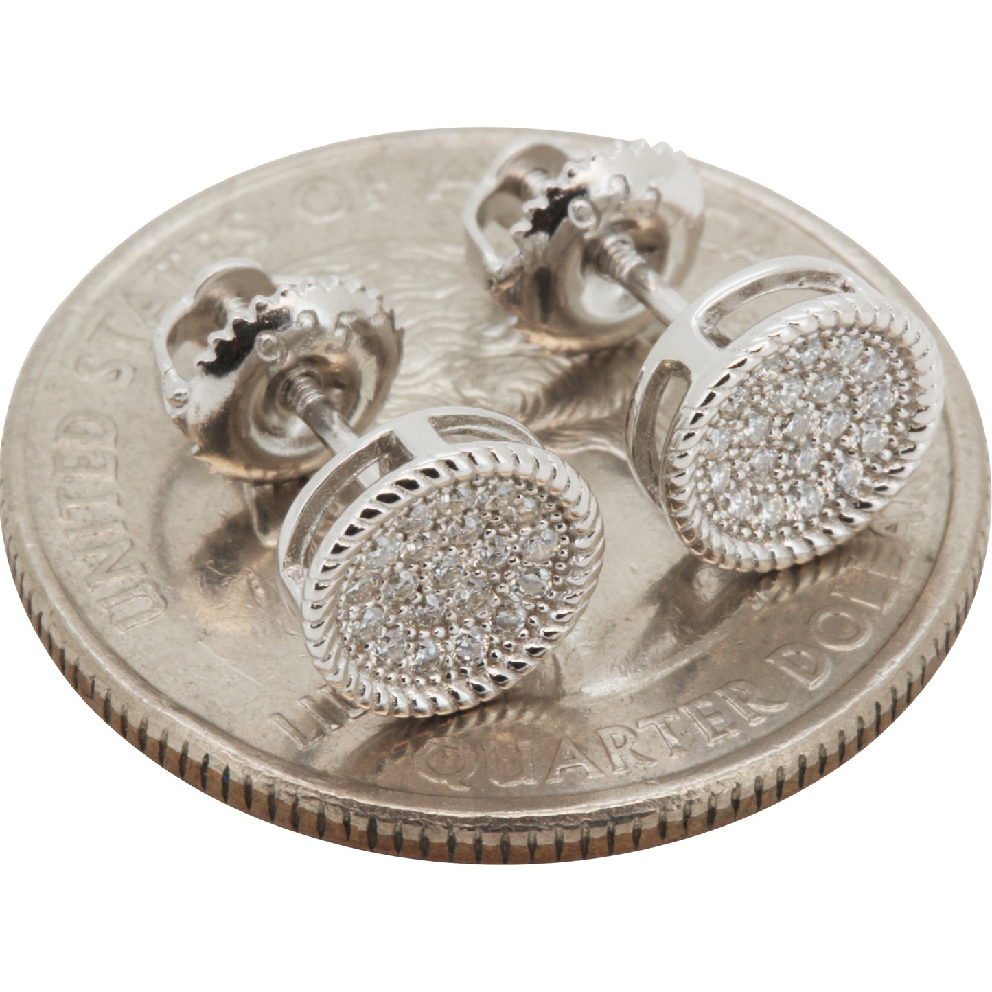 7.5mm Moissanite Circle Studs