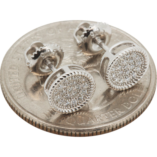 7.5mm Moissanite Circle Studs