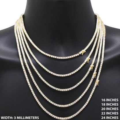 3mm Tennis Chain 16"