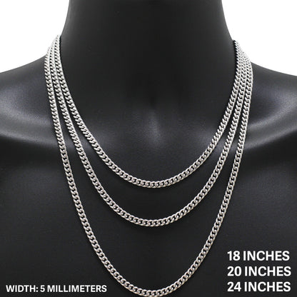 5mm Miami Cuban Link Chain 24"