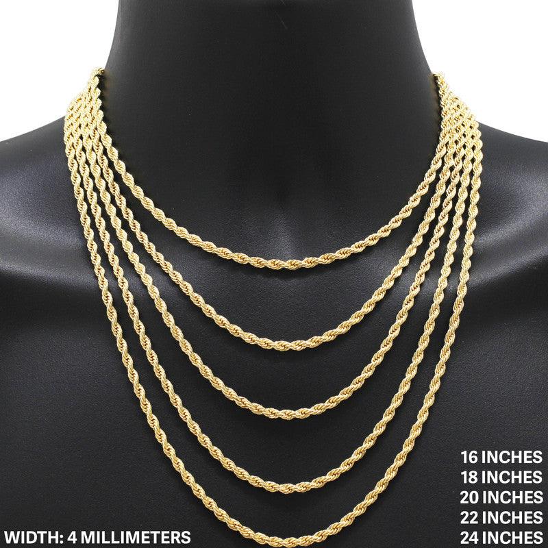4mm Rope Chain 24"