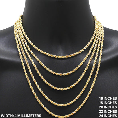 4mm Rope Chain 24"