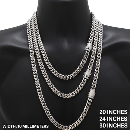 10mm Miami Cuban Link Chain 28"