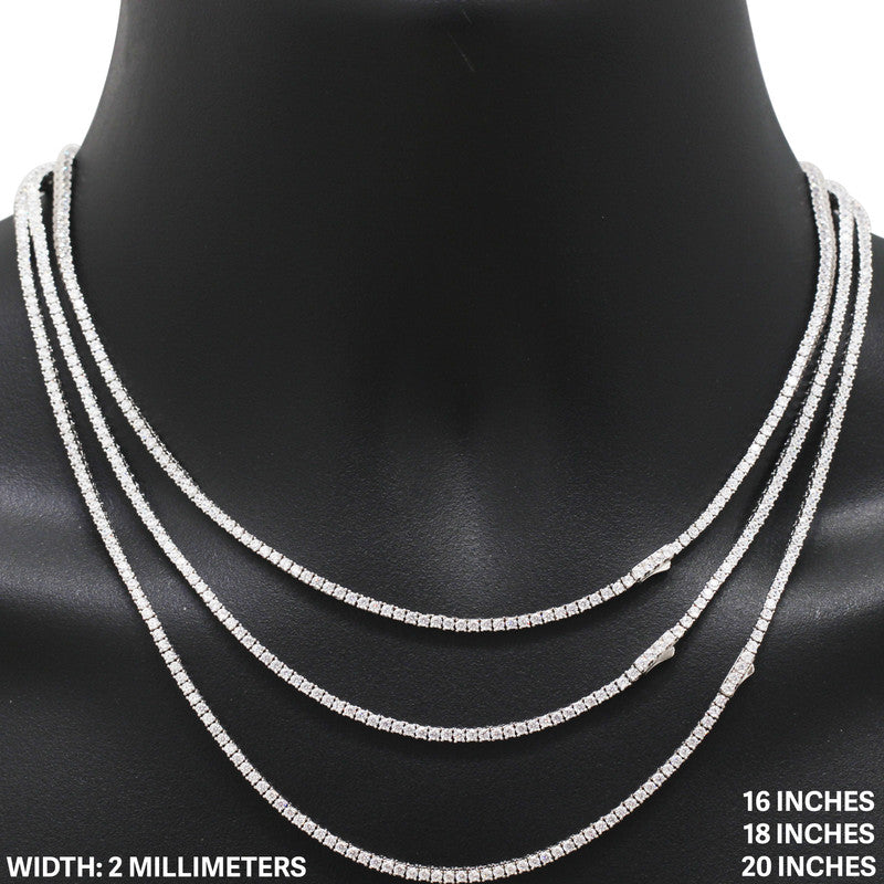 2mm Tennis Chain 16"