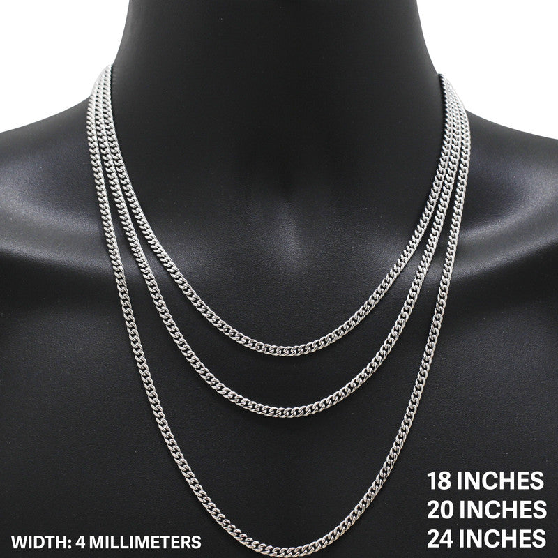 4mm Miami Cuban Link Chain 20"