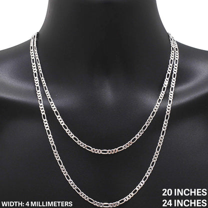 4mm Figaro Chain 24"