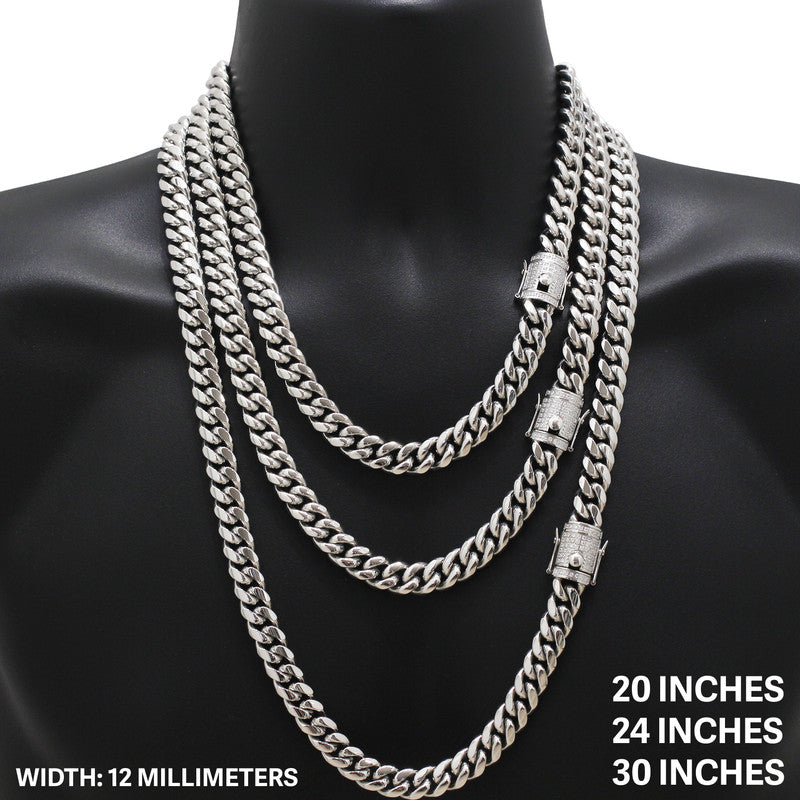 12mm Miami Cuban Link Chain 36"