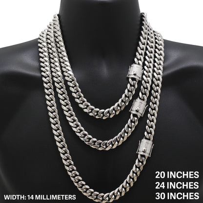 14mm Miami Cuban Link Chain 22"