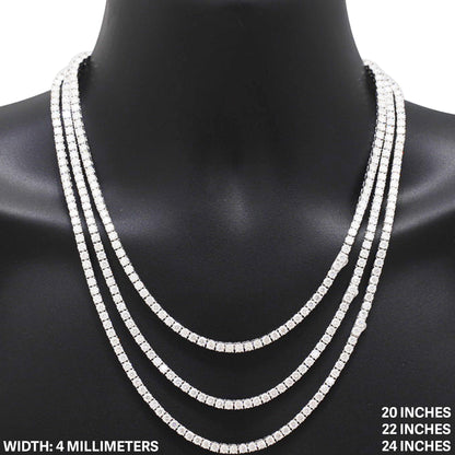 4mm Moissanite Tennis Chain 20"