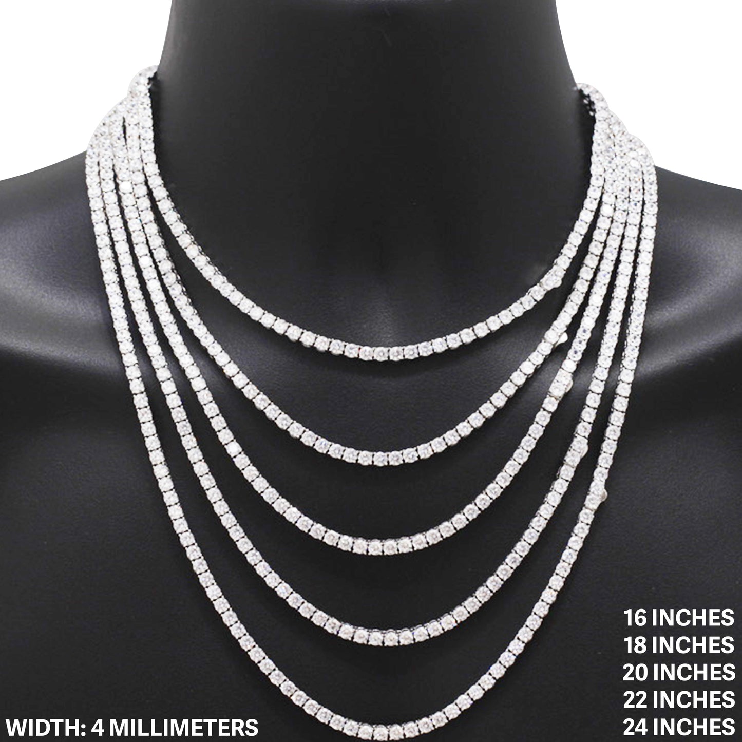4mm Tennis Chain 22"