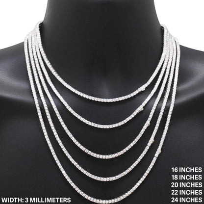 3mm Tennis Chain 18"