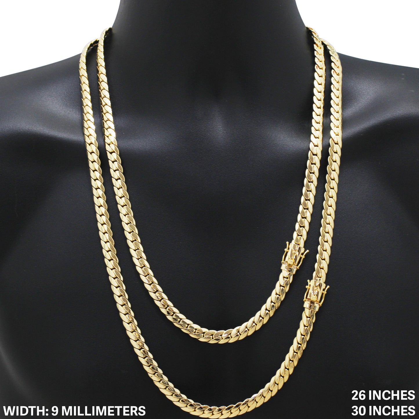 9mm Miami Cuban Link Chain 26"