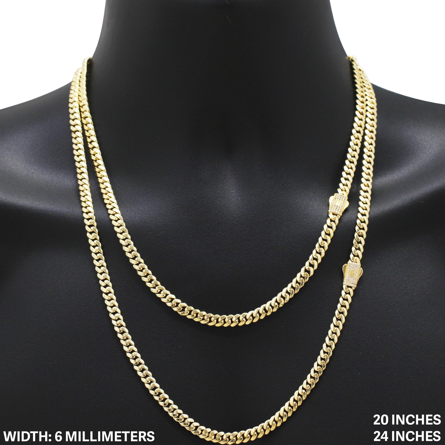6mm Monaco Miami Cuban Link Chain 20"