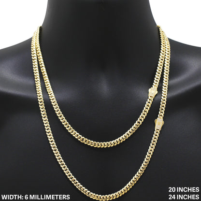 6mm Monaco Miami Cuban Link Chain 20"