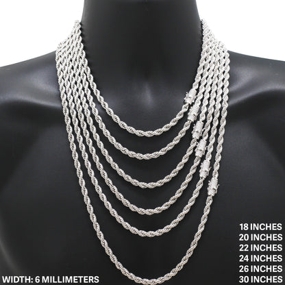 6mm Rope Chain 20"