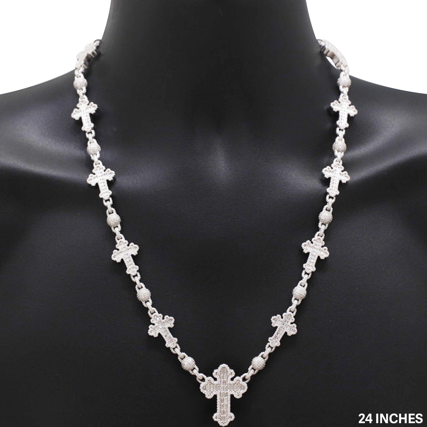 Cross Ball Link Chain 24"