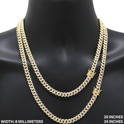 8mm Cuban Link Chain 20"