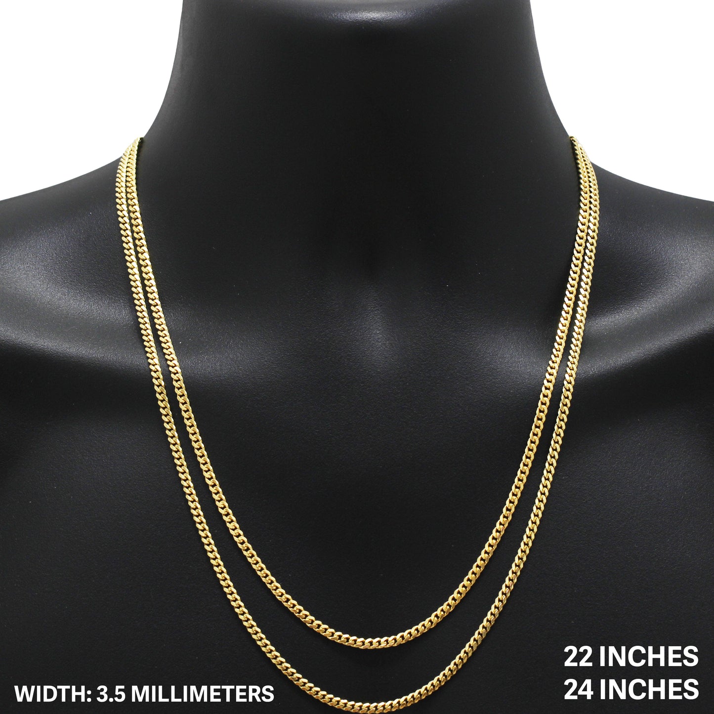3.5mm Miami Cuban Link Chain 24"