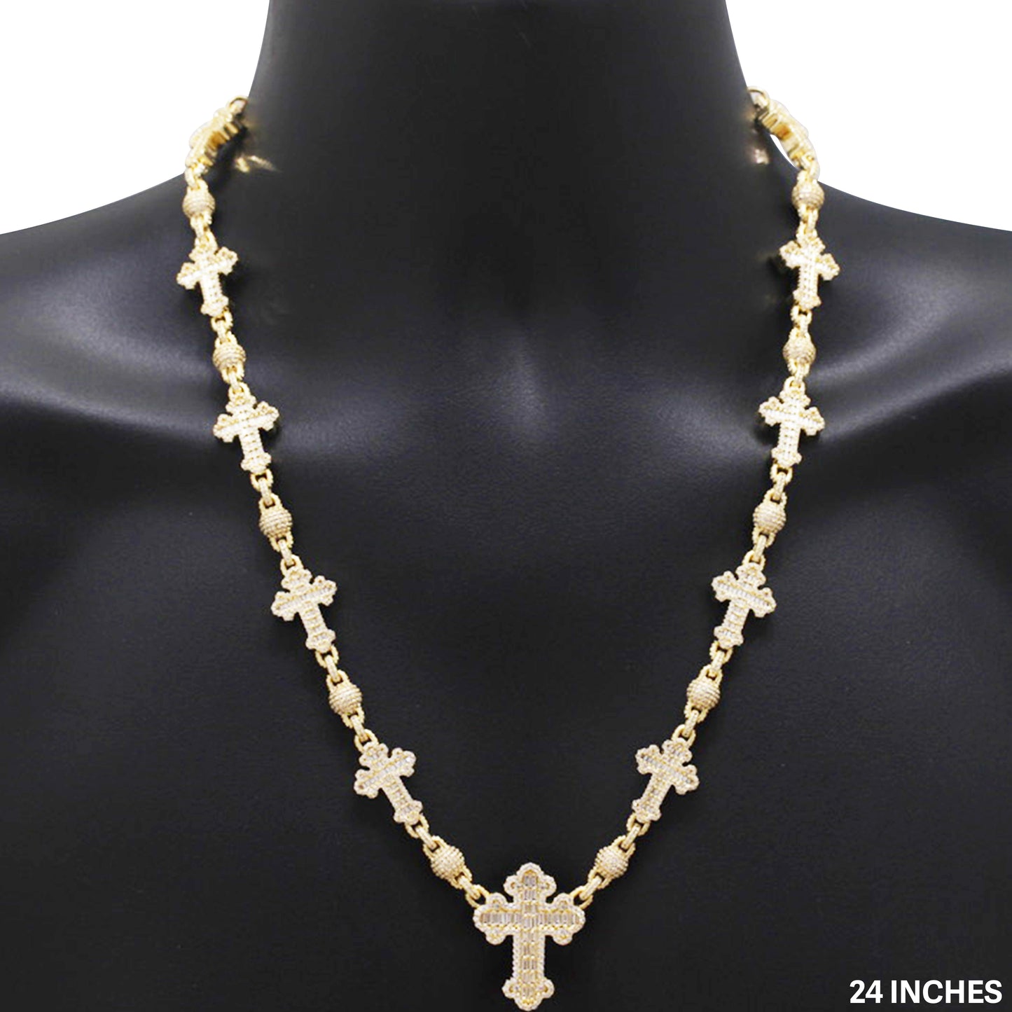 Cross Ball Link Chain 24"