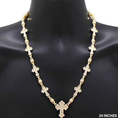 Cross Ball Link Chain 24"