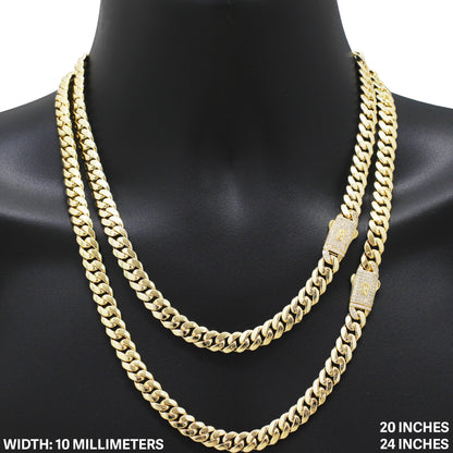 10mm Monaco Miami Cuban Link Chain 16"