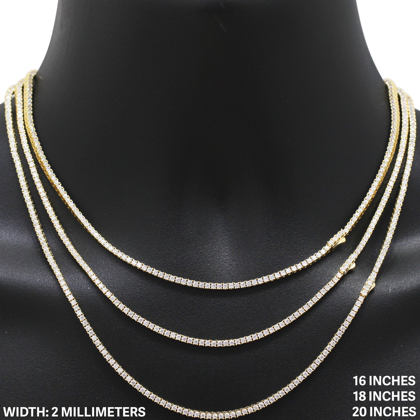 2mm Tennis Chain 18"