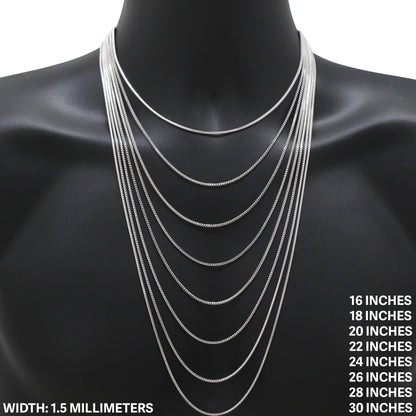 1.5mm Franco Chain 18"