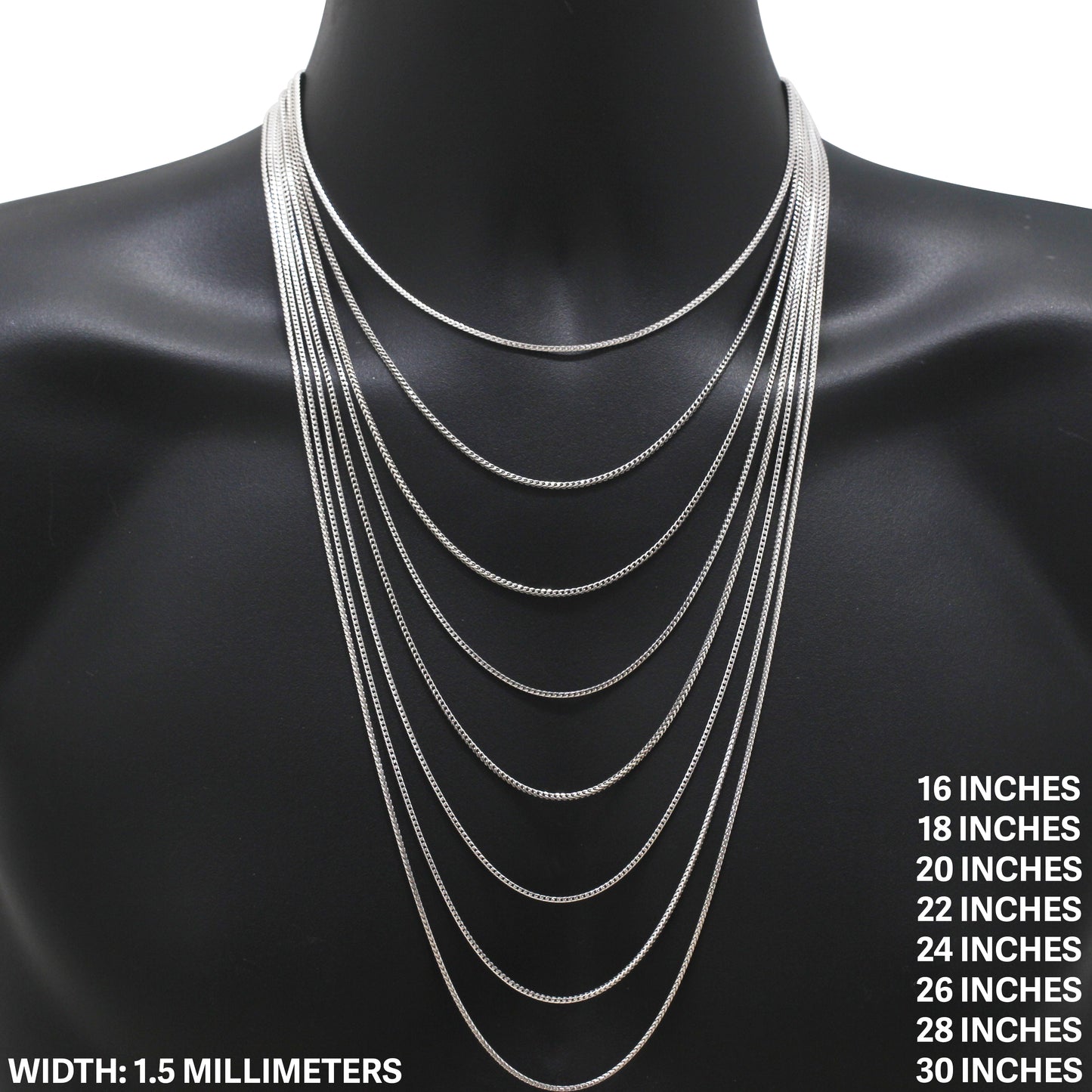 1.5mm Franco Chain 24"