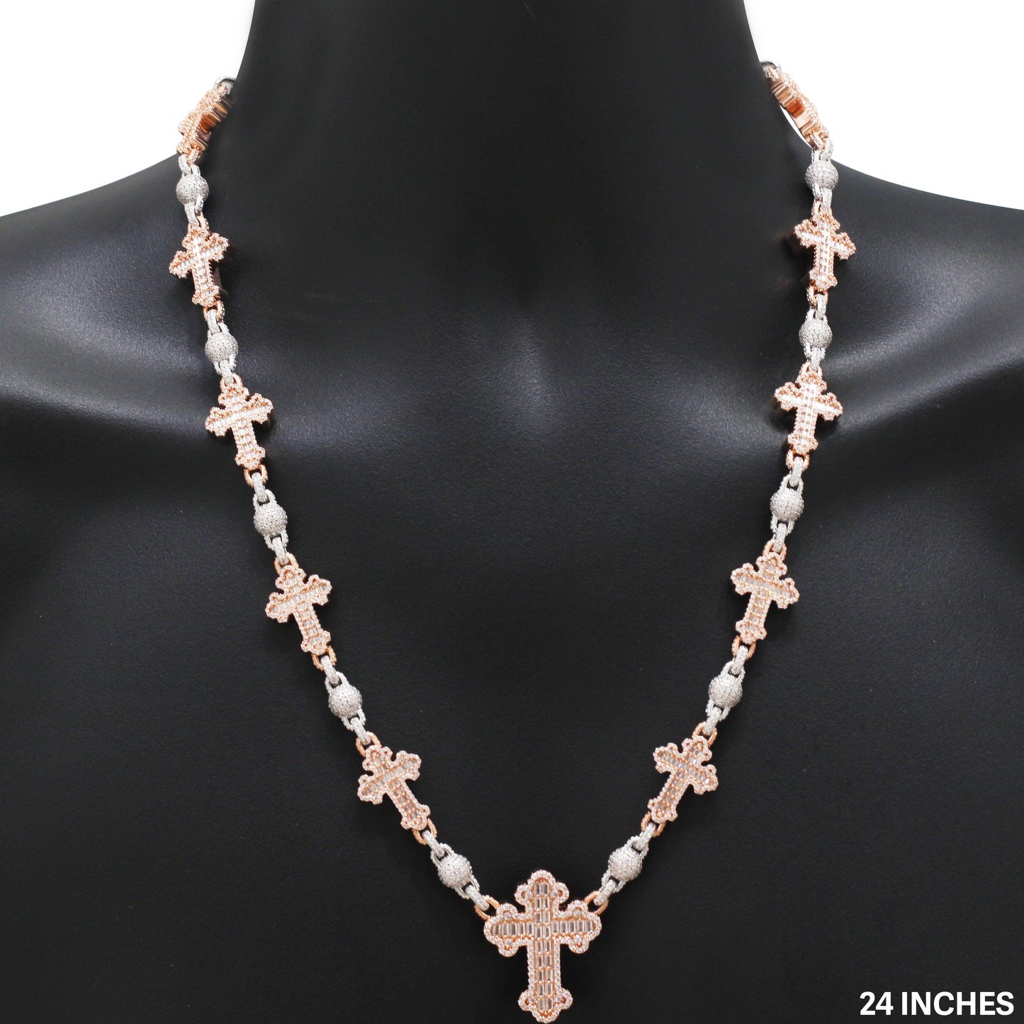 Cross Ball Link Chain 24"