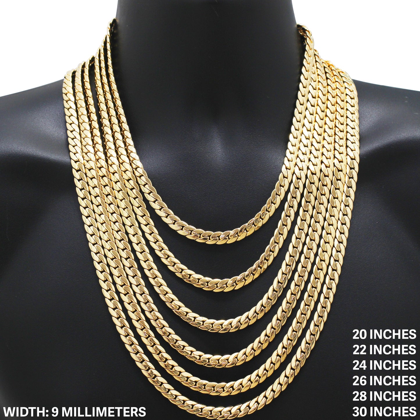 9mm Miami Cuban Link Chain 26"