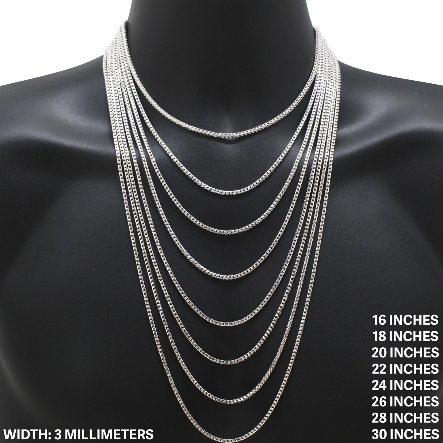 3mm Franco Chain 20"