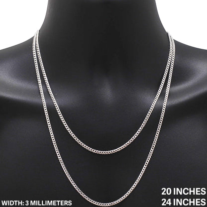 3mm Cuban Link Chain 20"