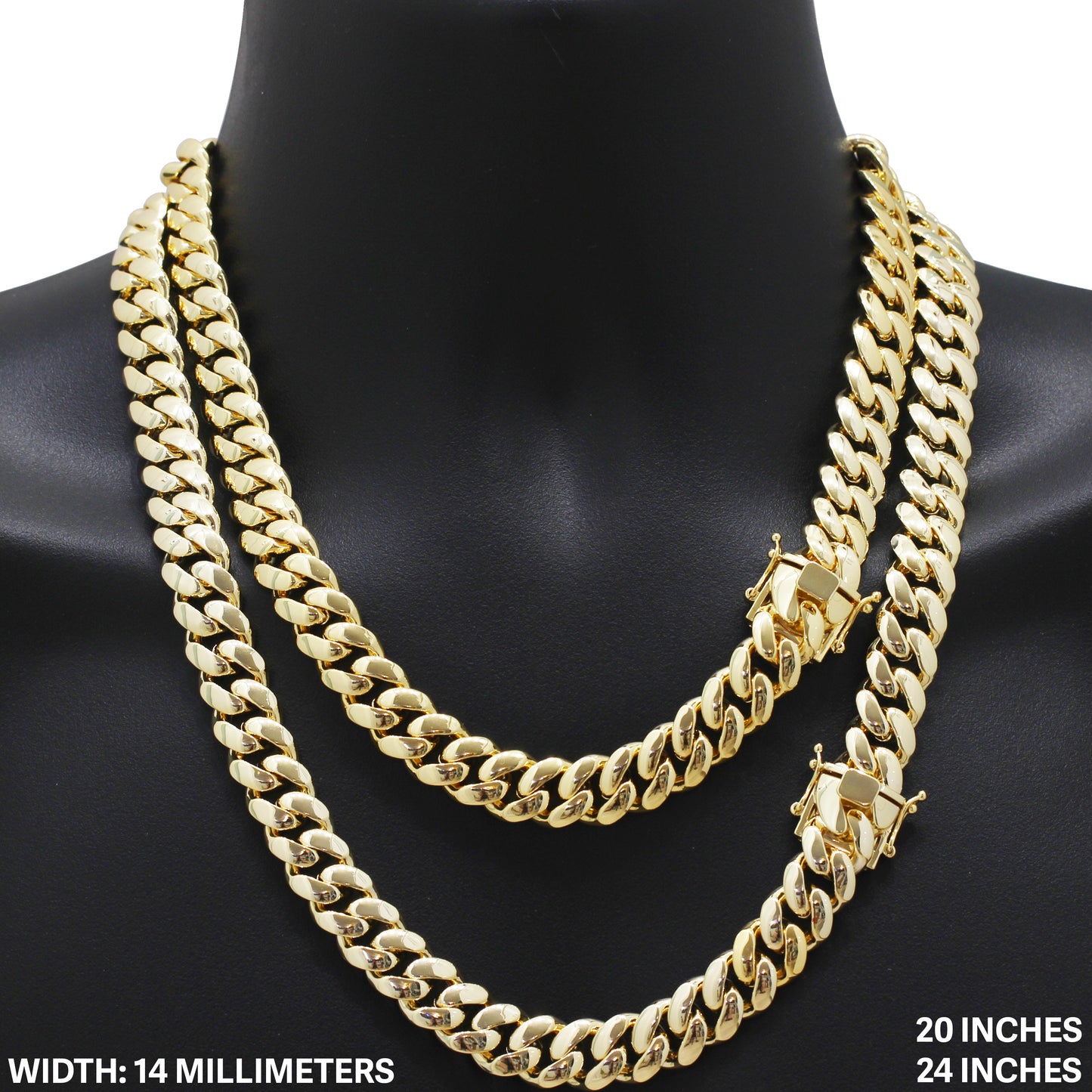 14mm Miami Cuban Link Chain 20"