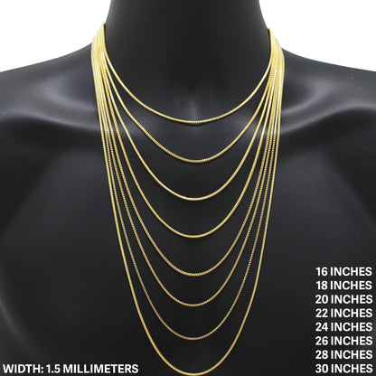 1.5mm Franco Chain 30"