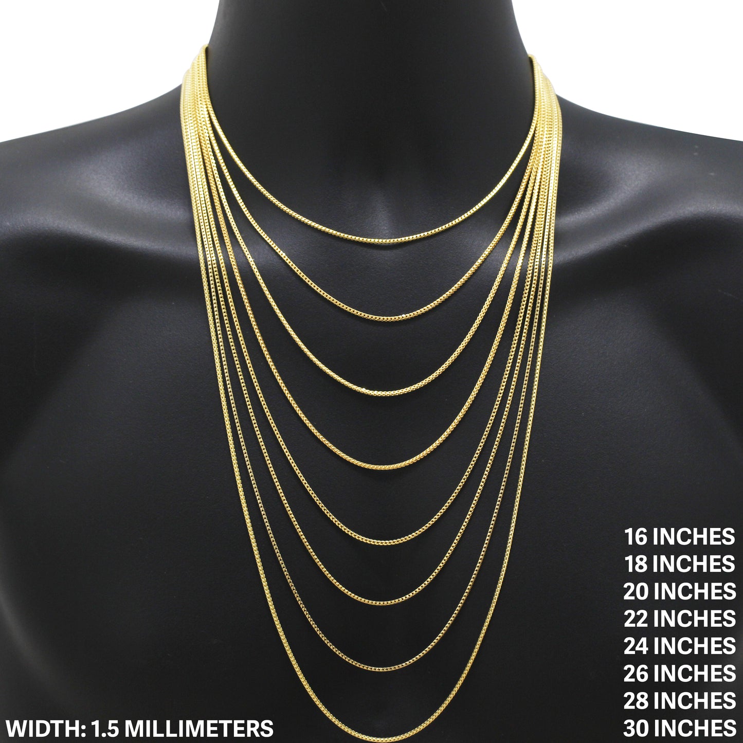 1.5mm Franco Chain 28"