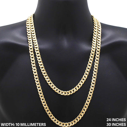 10mm Curb Cuban Link Chain 30"
