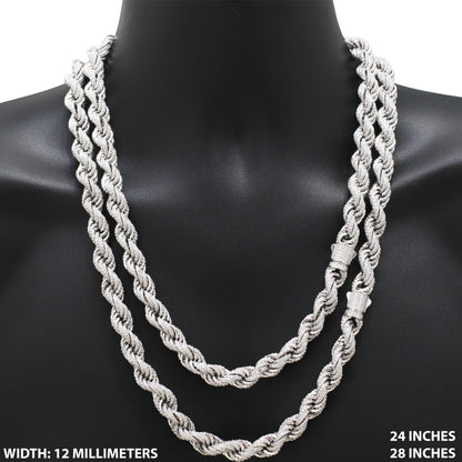 12mm Rope Chain 24"