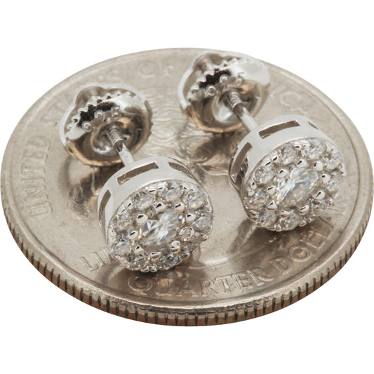 7.5mm Moissanite Circle Studs
