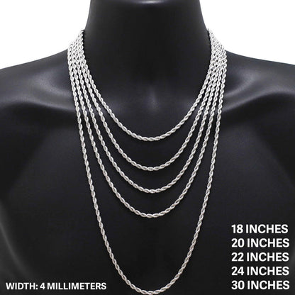 4mm Rope Chain 18"