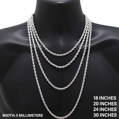 5mm Rope Chain 18"