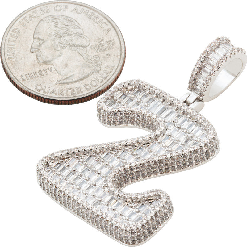 Bubble Letter Z Pendant