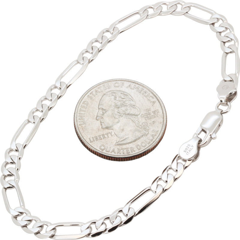 5mm Figaro Bracelet 7.5"