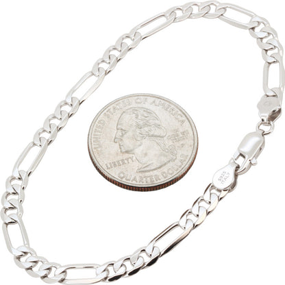 5mm Figaro Bracelet 8"
